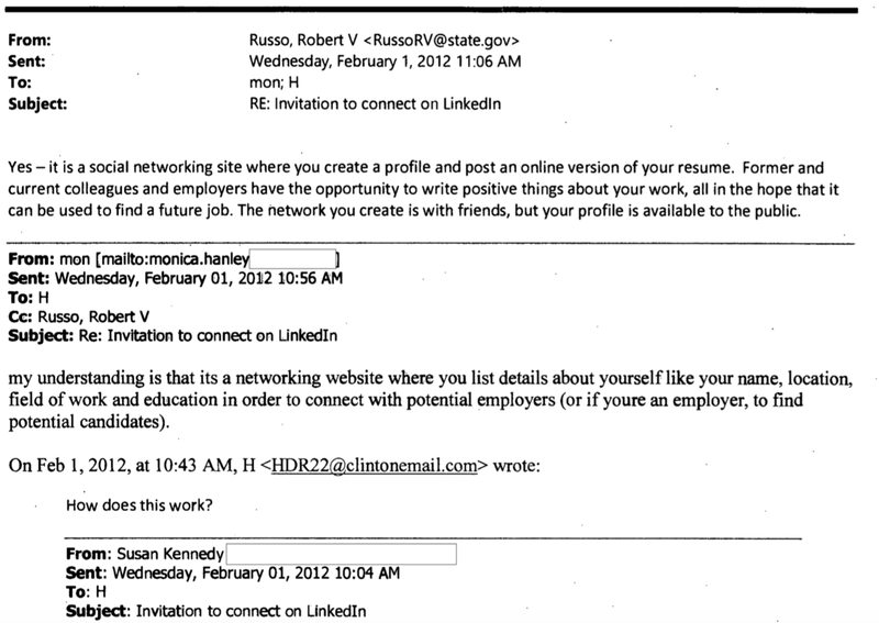 Illustration for article titled Not Even Hillary Clinton's Secret Email Address Can Escape LinkedIn